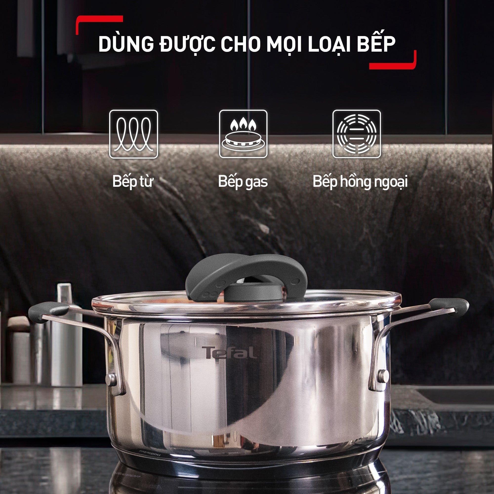 Nồi Inox chống dính đa năng cao cấp Tefal Optispace G7371795, 16cm – ảnh 3