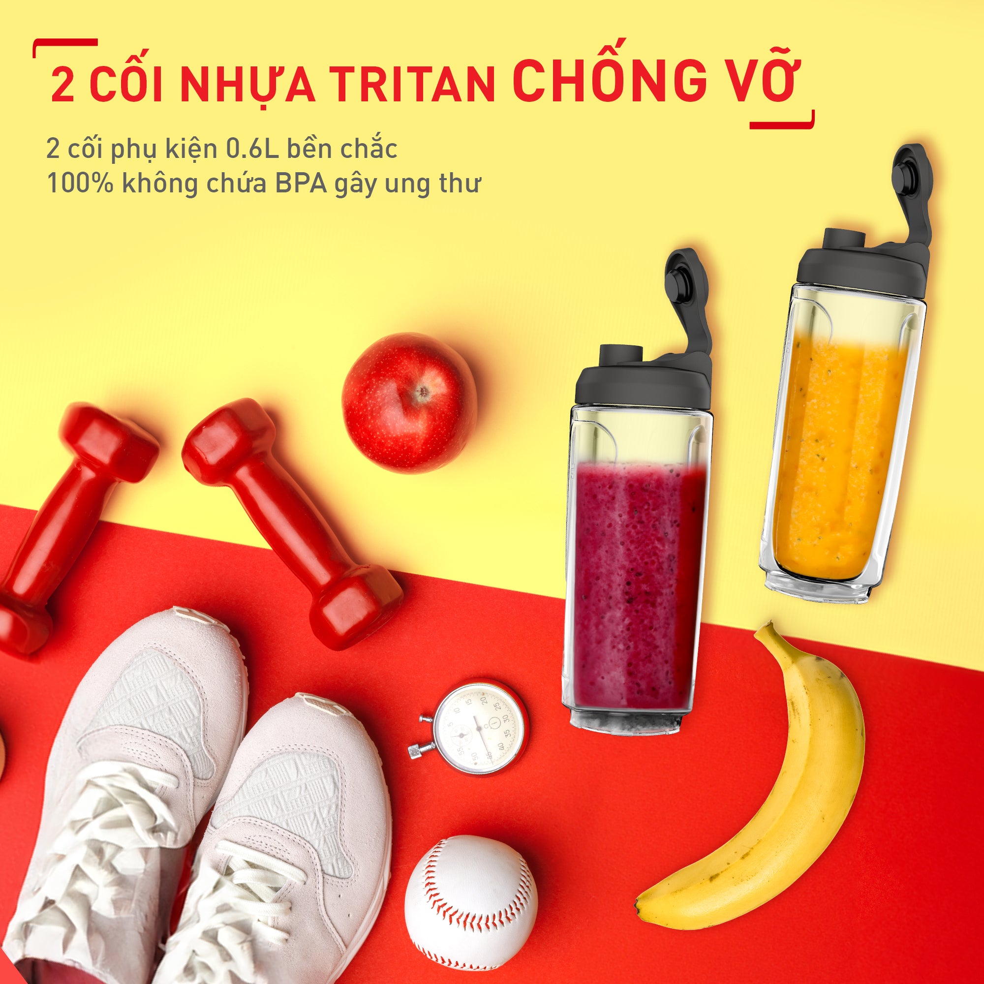 Máy xay sinh tố cá nhân Tefal Mix & Move BL15FD30 - 300W - 600mL – ảnh 6