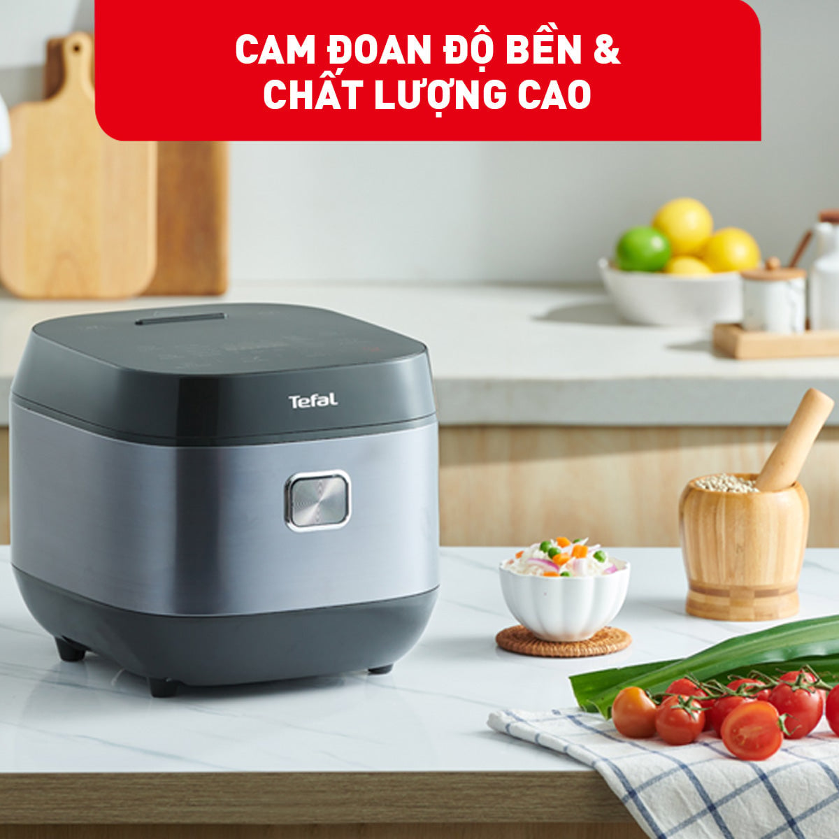 Nồi cơm điện tử Tefal Delirice Plus RK776B68 - 1.8L - Xám – ảnh 7