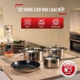  Bộ nồi chảo Tefal Inox cao cấp Cook Eat B922S784 (16, 20, 24, 28cm) 
