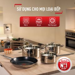 Bộ nồi chảo Tefal Inox cao cấp Cook Eat B922S784 (16, 20, 24, 28cm) ảnh 8