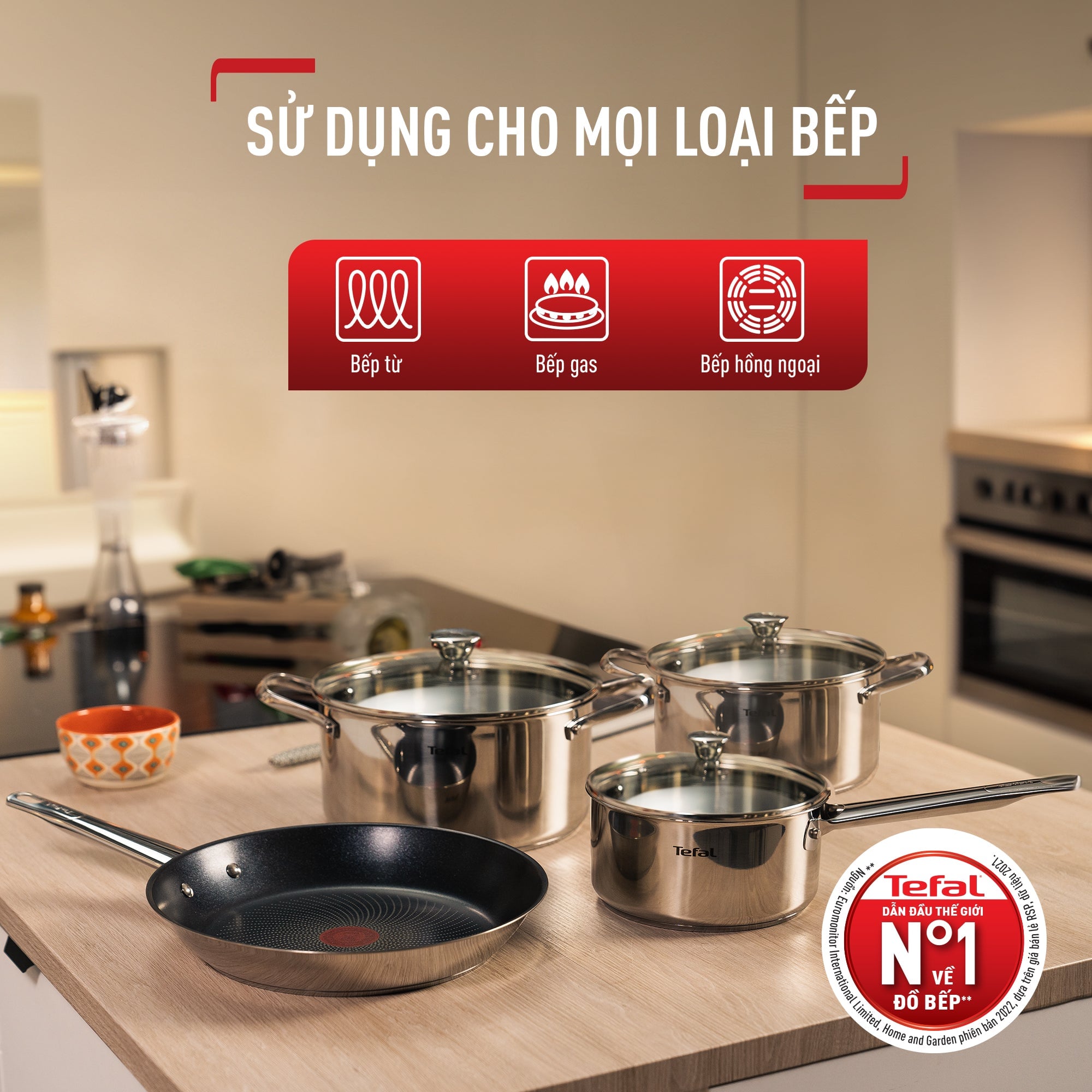 Bộ 2 nồi Inox cao cấp Tefal Cook Eat B921S224, quánh 16cm/nồi 20cm – ảnh 8