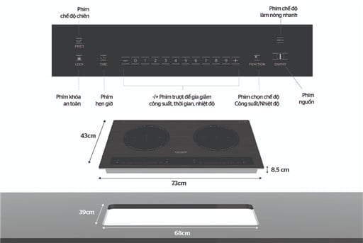 Bếp đôi điện từ Sunhouse SHB999-PLUS – ảnh 8