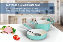 Bộ dụng cụ nấu ăn 4 món Sunhouse aura SAG1004W ảnh 5