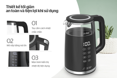 Ấm siêu tốc thủy tinh 1.7L Sunhouse Mama SHD1333 ảnh 7