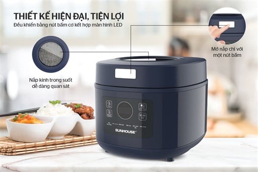 Nồi cơm điện 1L Sunhouse SHD8802 – ảnh 5