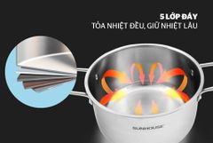 Bộ nồi inox 5 đáy Sunhouse Mama SH784 ảnh 6