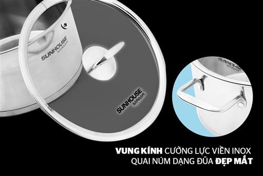 Bộ nồi inox 5 đáy Sunhouse Mama SH784 – ảnh 3