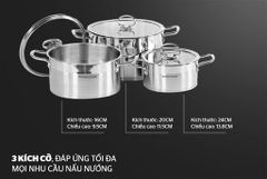 Bộ nồi inox 5 đáy Sunhouse Mama SH784 ảnh 5