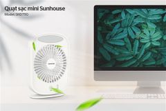 Quạt sạc mini Sunhouse SHD7110 ảnh 2