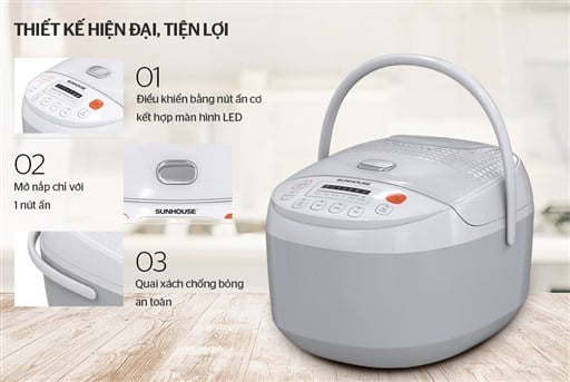Nồi cơm điện tử 1.8L Sunhouse SHD8906 – ảnh 2