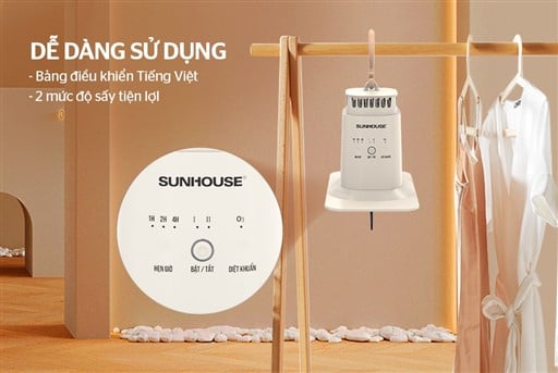 Máy sấy quần áo mini Sunhouse SHD2704 – ảnh 8