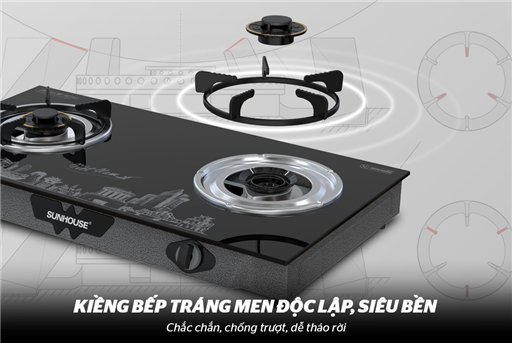 Bếp gas dương kính Sunhouse SHB622PT SHB622PTT – ảnh 5