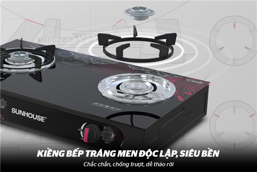 Bếp gas dương kính Sunhouse SHB626PT – ảnh 5