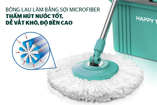 Bộ lau nhà xoay 360 độ happy time KH-CL330S – ảnh 3