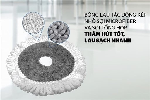 Cây lau nhà xoay 360 độ Sunhouse thế hệ mới KS-MO260IG – ảnh 3