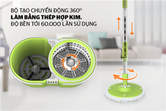 Bộ lau nhà xoay 360 độ Sunhouse thế hệ mới KS-CL260PG ảnh 4