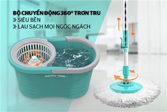 Bộ lau nhà xoay 360 độ happy time KH-CL330PB ảnh 3