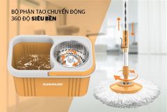 Bộ lau nhà xoay 360 độ Sunhouse KS-CL350PO ảnh 3