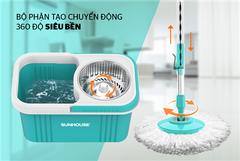 Bộ lau nhà xoay 360 độ Sunhouse KS-CL350PB ảnh 6