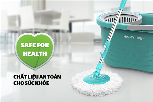 Bộ lau nhà xoay 360 độ happy time KH-CL330PB – ảnh 2