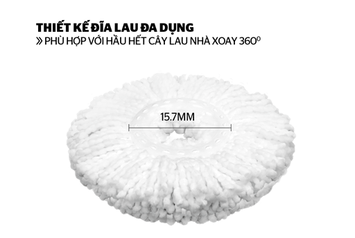 Bông lau nhà microfiber xoay 360 độ Sunhouse KS-CO330M – ảnh 3