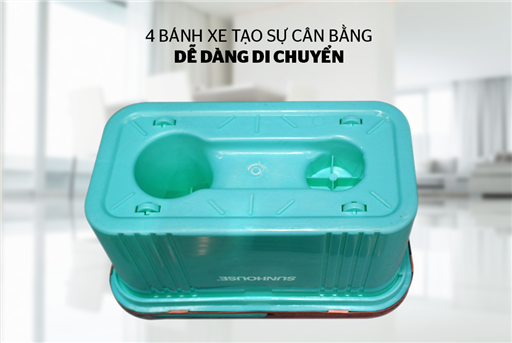 Bộ lau nhà xoay 360 độ Sunhouse KS-CL350PB – ảnh 8