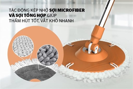 Bông lau nhà xoay 360 độ Sunhouse thế hệ mới KS-CO260S – ảnh 3