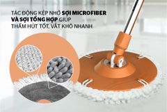 Bông lau nhà xoay 360 độ Sunhouse thế hệ mới KS-CO260S ảnh 3