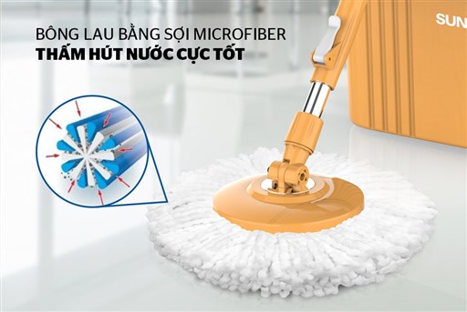 Bộ lau nhà xoay 360 độ Sunhouse KS-CL350PO – ảnh 2