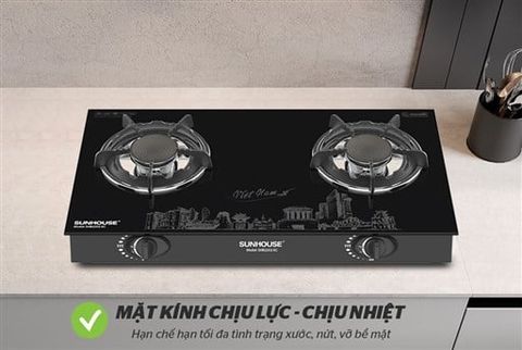 Chi tiết thiết kế Bếp gas hồng ngoại Sunhouse SHB2202-EC – ảnh 3