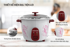 Nồi cơm điện 2.8 l Sunhouse vung rời SHD8138 ảnh 5