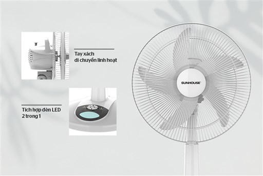 Quạt sạc Sunhouse SHD7228 chính hãng – ảnh 3