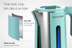 Ấm siêu tốc inox 2 lớp 1.8L Sunhouse SHD1351 ảnh 3