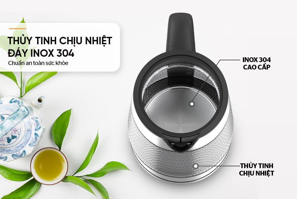 Ấm siêu tốc thủy tinh 1.8L Sunhouse SHD1220 – ảnh 7
