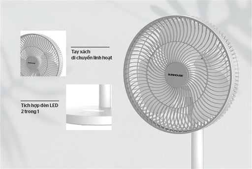 Quạt sạc Sunhouse SHD7115 – ảnh 3