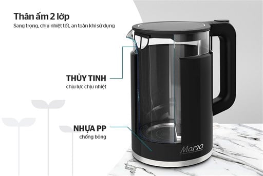 Ấm siêu tốc thủy tinh 1.7L Sunhouse Mama SHD1330 – ảnh 4