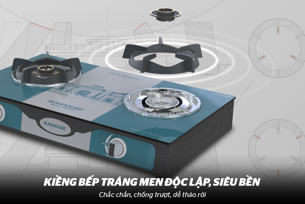 Bếp gas dương kính Sunhouse SHB623PT – ảnh 8