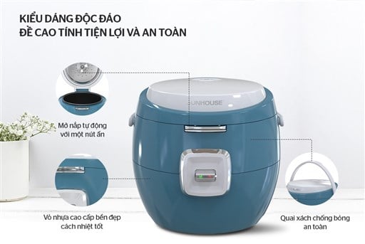 Nồi cơm điện 1.8L Sunhouse SHD8662 – ảnh 3