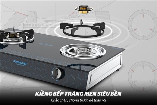 Bếp gas dương kính Sunhouse SHB3065-SG – ảnh 3