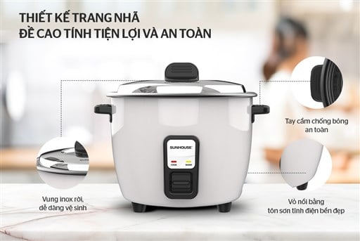 Nồi cơm điện 1.8 l Sunhouse SHD8132 – ảnh 2