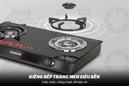 Bếp gas dương kính Sunhouse SHB3068SG – ảnh 3
