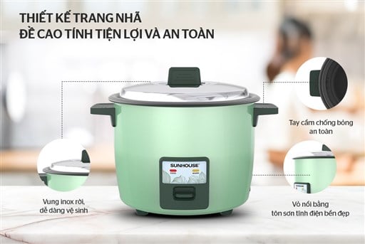 Nồi cơm điện 1.8 l Sunhouse SHD8133 – ảnh 3