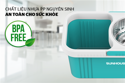 Bộ lau nhà xoay 360 độ Sunhouse KS-CL350PB – ảnh 2