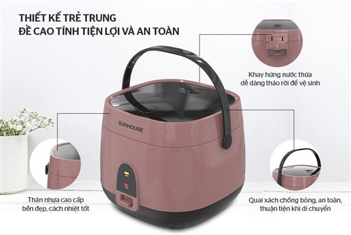 Nồi cơm điện 1.8L Sunhouse SHD8627 – ảnh 2