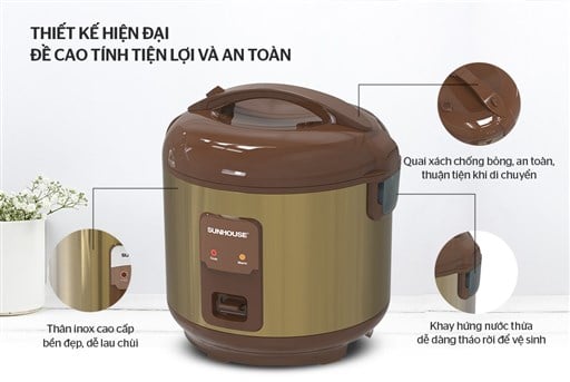 Nồi cơm điện 1.8L Sunhouse SHD8623 – ảnh 2