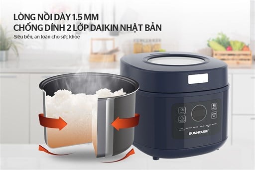 Nồi cơm điện 1L Sunhouse SHD8802 – ảnh 2