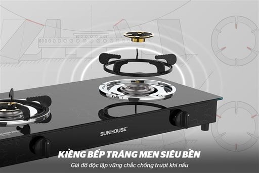 Bếp gas dương kính Sunhouse SHB3212 – ảnh 8