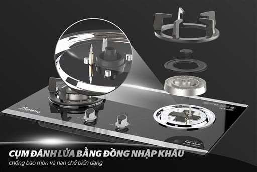 Bếp gas âm kính apex APB8819 – ảnh 6
