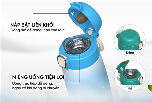 Bình giữ nhiệt trẻ em grippal 420ML Sunhouse KS-TU420GB – ảnh 5